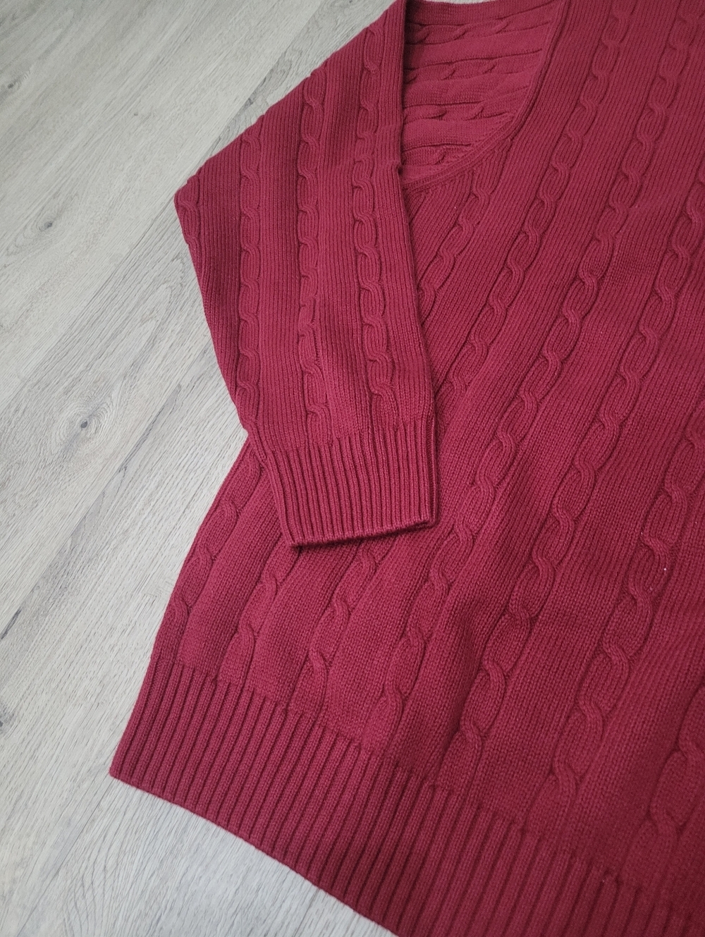 Vintage Tommy Hilfiger Burgundy Red Sweater Top Size: M - Picture 4 of 8